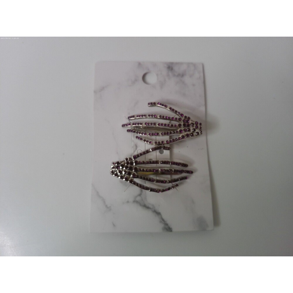 Hair Snap Clip Purple Hands